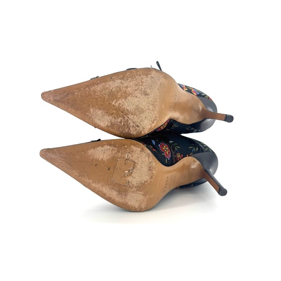 Christian Dior SS 2002 Galliano Floral Print Pointed Toe Stiletto Boots 39.5 - Picture 10 of 11